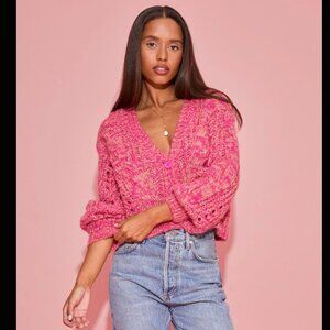 L Space - Strawberry Fields Cardigan - Strawberry Marl